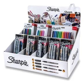Permanent Marker Sharpie F und Sharpie Metallic Ständer, 46 Stück
